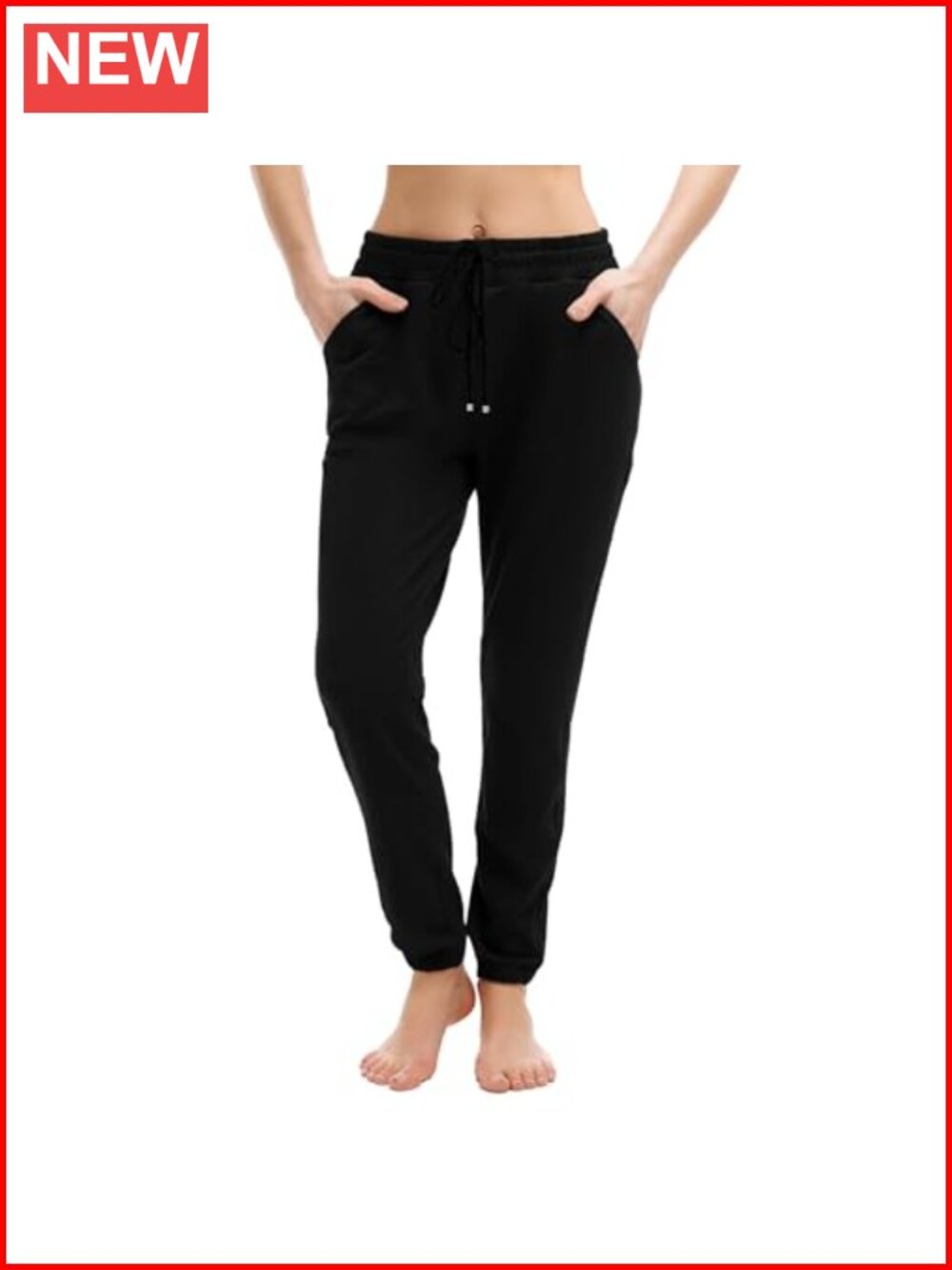 Women's Joggers with Pockets Drawstring Sweatpants Slim Fit Active Pants